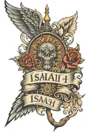 the Bible verse Isaiah 43:2 tattoo design idea