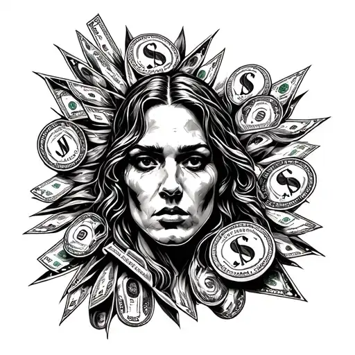 money power respect  tattoo design idea