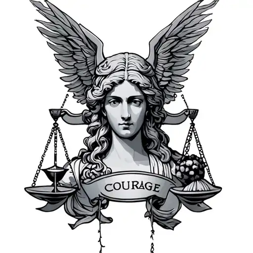 4 Stoic Virtues Wisdom Temperance Justice Courage tattoo design idea