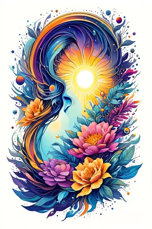 soul brilliance in the cosmos tattoo design idea