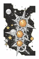 orion star constellation tattoo design idea
