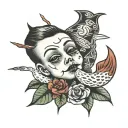 inner child healing tattoo design idea