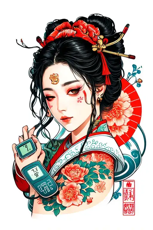 Type 1 Diabetes with insulin pump  tattoo design idea