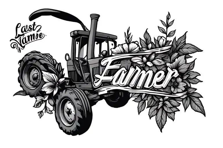 last name Farmer tattoo design idea