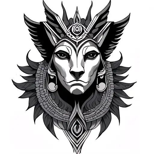 Sekhmet tattoo design idea