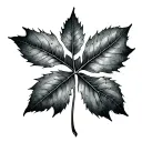 aspen leaf tattoo design idea