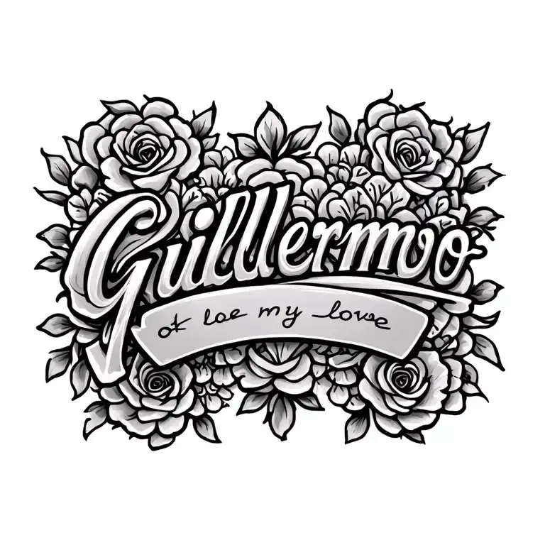 "Guillermo" Name Design: Write name of my love tattoo design idea