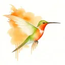 humming bird tattoo design idea
