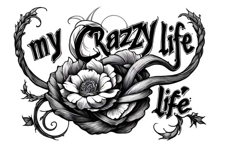 my crazy life intertwined tattoo design idea
