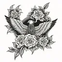 service and sacrifice tattoo design idea