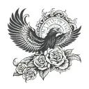service and sacrifice tattoo design idea