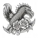 service and sacrifice tattoo design idea