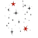Filler Stars and Dots tattoo design idea