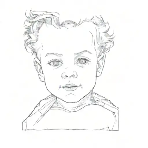 a baby Superman tattoo design idea