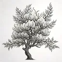the burning bush with fire tattoo design idea