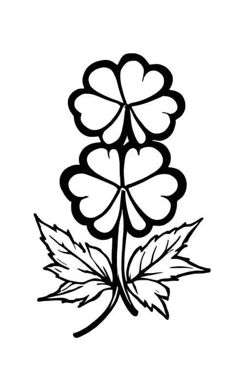 laurel leaf clover leaf clover made tattoo design idea