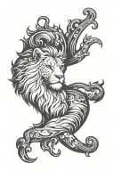 Leo sign tattoo design idea