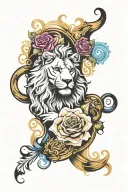 Leo sign tattoo design idea