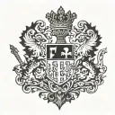 Slovak code of arms raised tattoo design idea