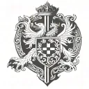 Slovak code of arms raised tattoo design idea