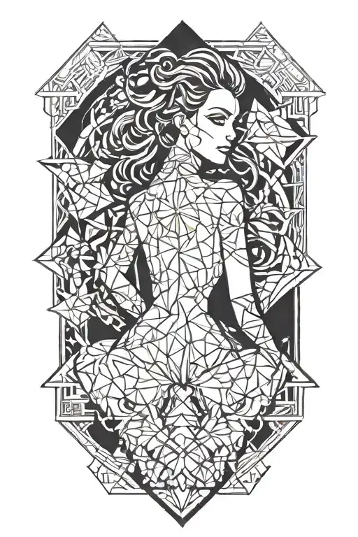 alluring full nude tattood girl tattoo design idea