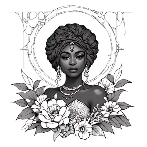 Oshun tattoo design idea