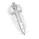 a viking sword tattoo design idea