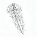 a viking sword tattoo design idea