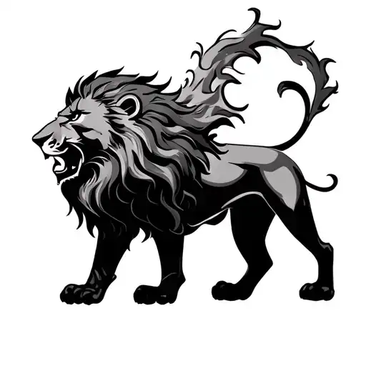 lion, god, strenght,fear tattoo design idea