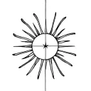 gothic sun tattoo design idea