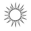 gothic sun tattoo design idea