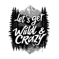 "Let’s get wild & crazy " mountains reflected tattoo design idea