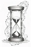 Broken hourglass tattoo design idea
