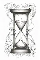 Broken hourglass tattoo design idea
