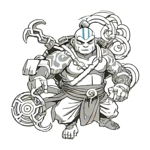 I want a tattoo that will cover my right pectoral muscle. It will be inspired by Avatar The Last Airbender. I want the 4 tattoo design idea