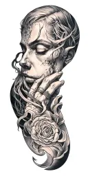 hevean and hell tattoo design idea