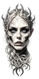 hevean and hell tattoo design idea