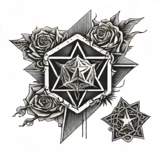 Pentagon tattoo design idea