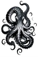 kraken tentacles emerging tattoo design idea