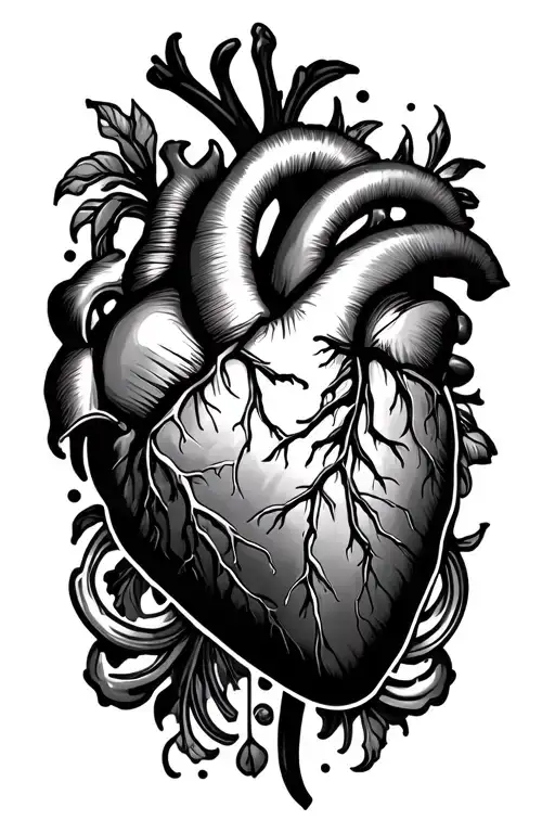 224 with heart and a k  tattoo design idea