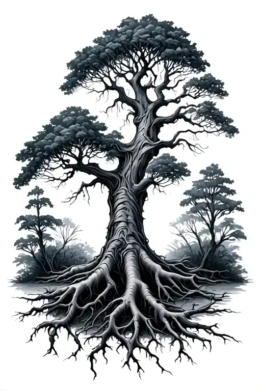8846+ Tree Roots Tattoo Ideas - BlackInk AI