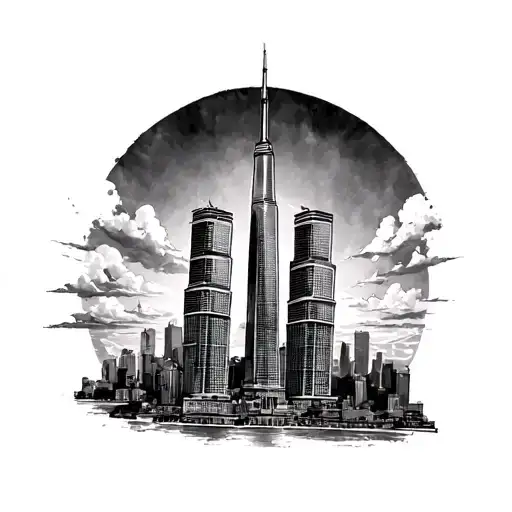 Twin Tower tattoo design idea