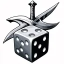 Dice Sword tattoo design idea