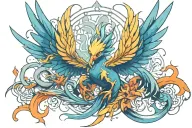 Phonix tattoo design idea