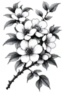 plum blossoms tattoo design idea