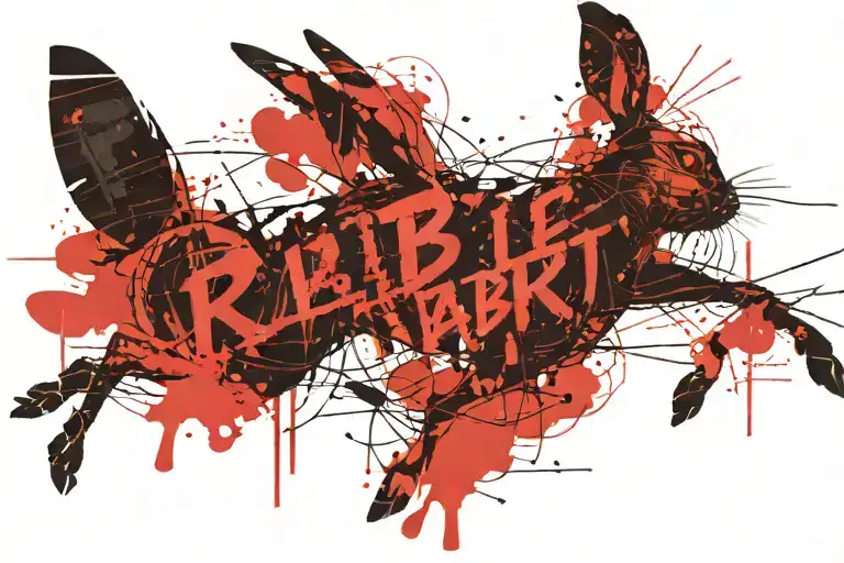 RuN Rabbit RuN script tattoo design idea