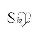 initials s and l in a heart tattoo design idea