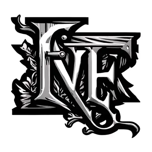 gun initials CVE Leo Louisiana Baton Rouge tattoo design idea