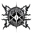 Cyber Sigilism Text tattoo design idea