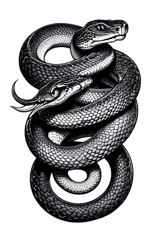 copperhead snake sleeve tattoo design idea